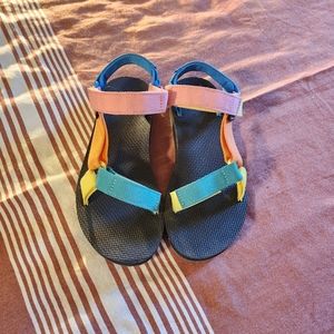 Multicolored Teva sandals